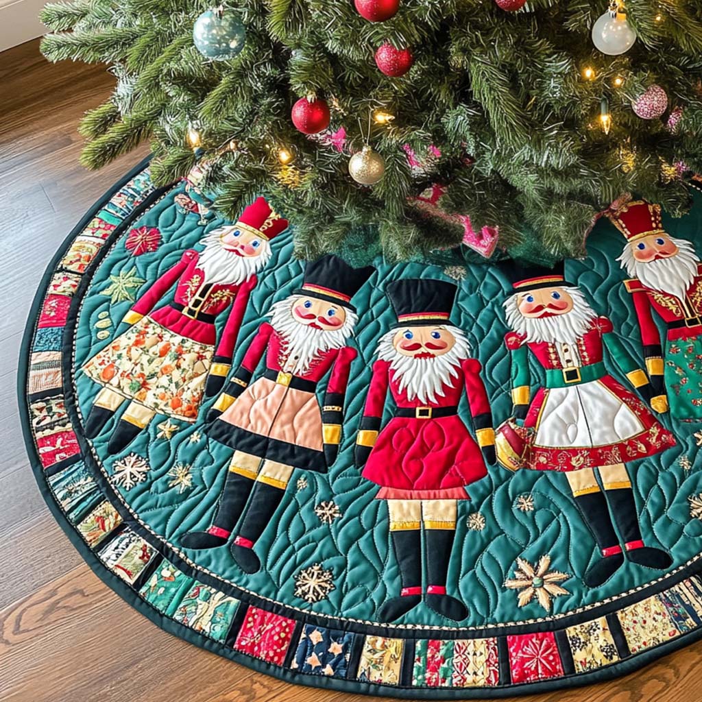 Winter Glow Christmas Quilted Tree Skirt Holiday Decor Indoor Family Christmas Gifts