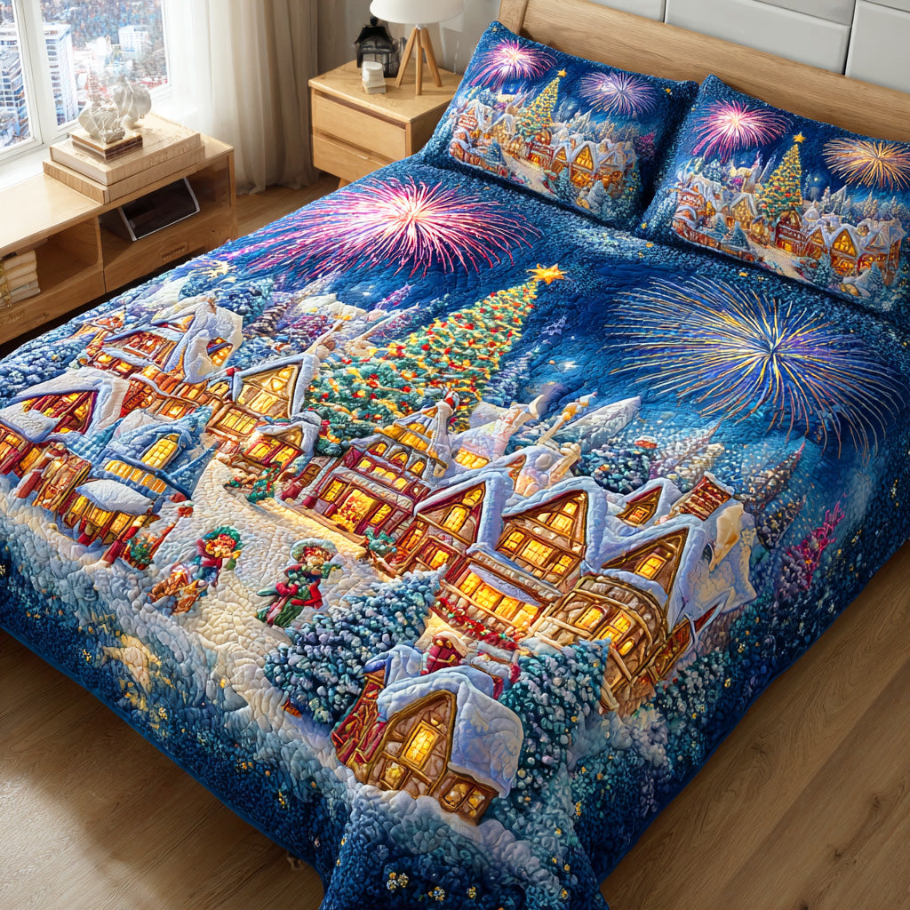 Winter Glow Haven Quilted Bedding Set Exclusive Bedding Gift Set for Luxury Sleep