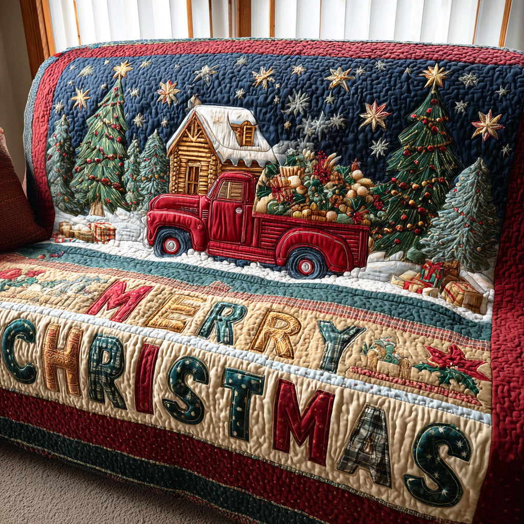 Winter Glow Nights Quilted Sofa Cover Holiday Living Decorations Family Presents