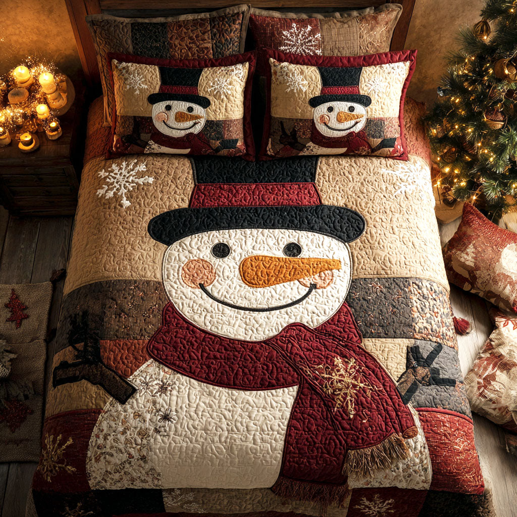 Winter Glow Quilted Bedding Set Holiday Duvet Sets Romantic Christmas Gifts