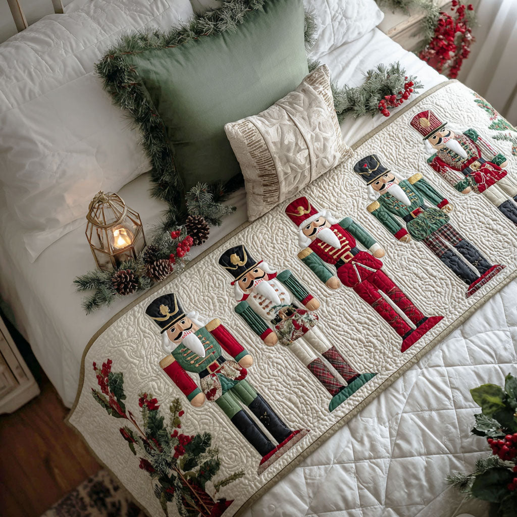 Winter Guard Quilted Bed Runner Christmas Bedroom Ideas Secret Santa Gifts