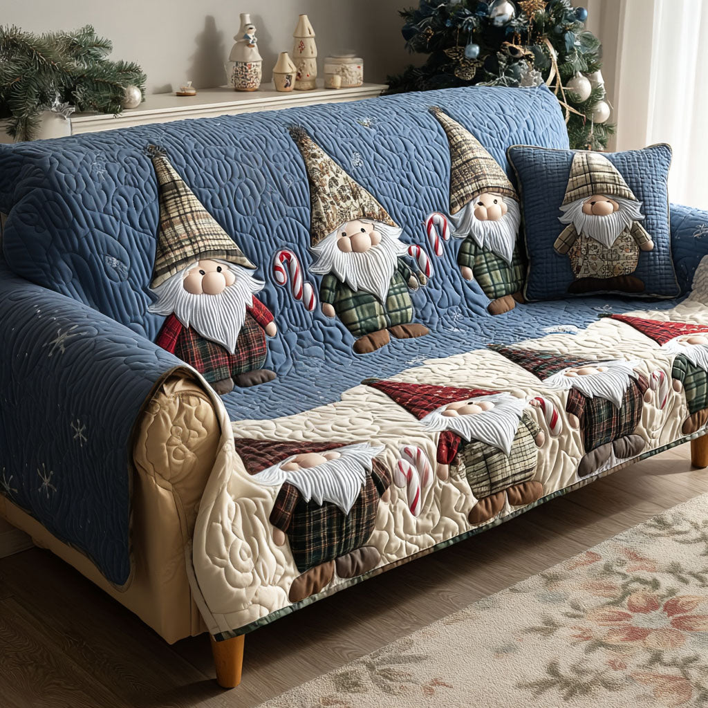 Winter Hearth Friends Quilted Sofa Cover Couch And Loveseat Covers Nana Christmas Gift