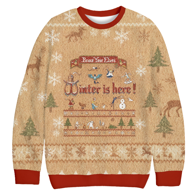 Winter is Here Christmas Ugly Sweatshirt Christmas Party Novelty Sweater Gift Ideas Winter is Here Christmas Ugly Sweatshirt Christmas Party Novelty Sweater Gift Ideas