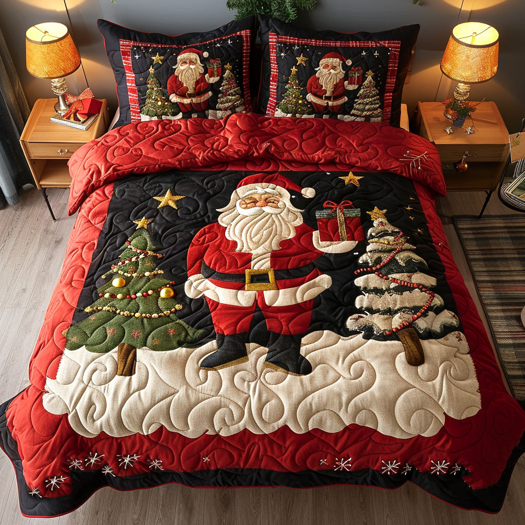Winter Joy Quilted Bedding Set Holiday Duvet Covers Christmas Present Ideas