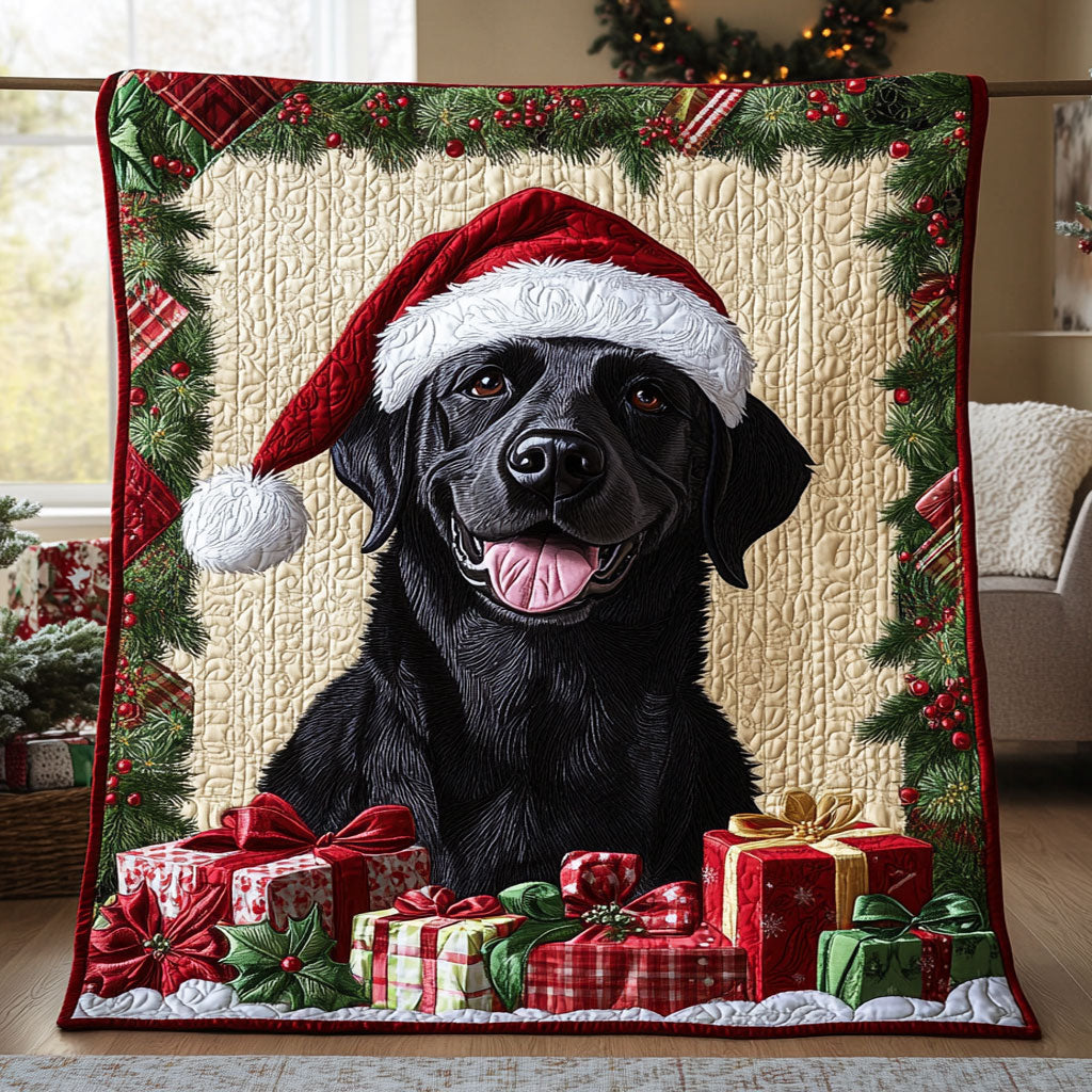 Winter Labrador Love Quilt Stylish Quilt Blanket to Upgrade Your Bedroom