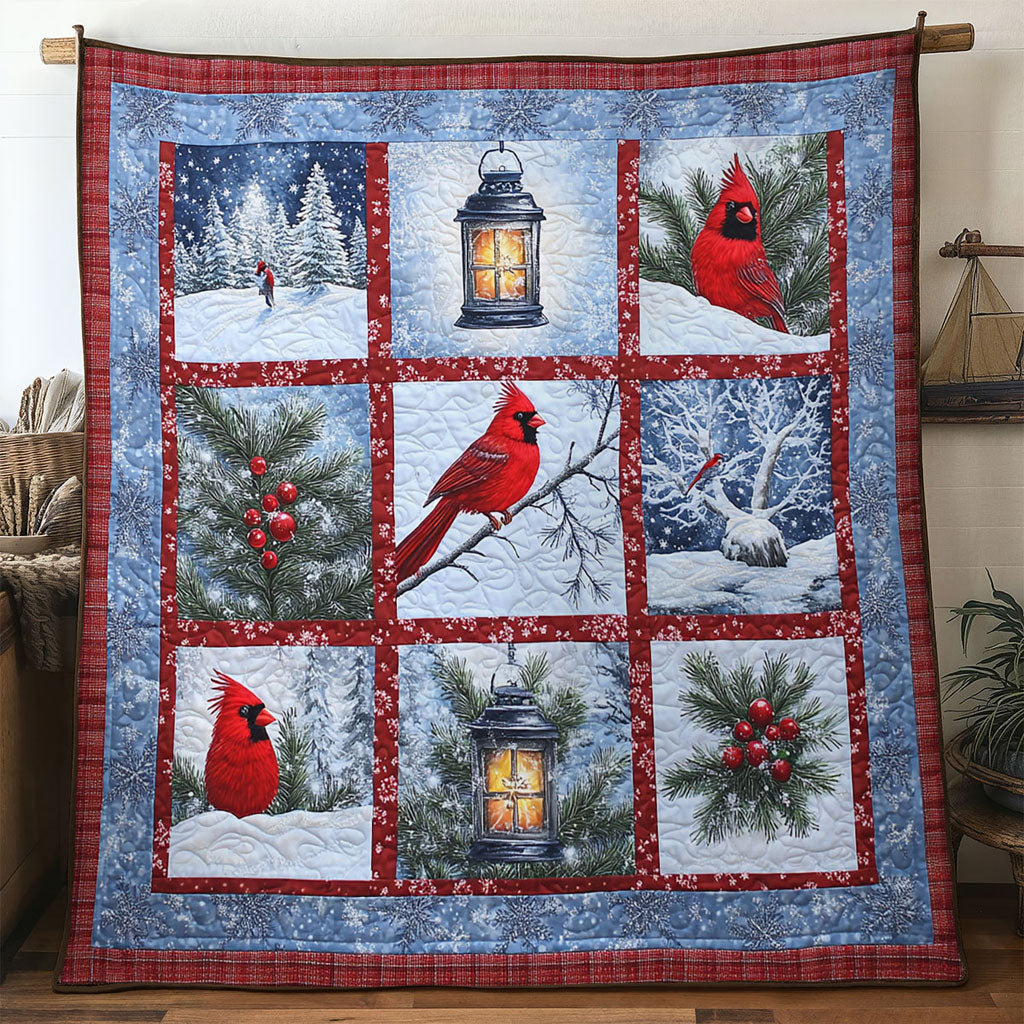 Winter Love Cardinal Quilt Blanket Cardinal Blanket Throw Cardinal Gifts For Mom