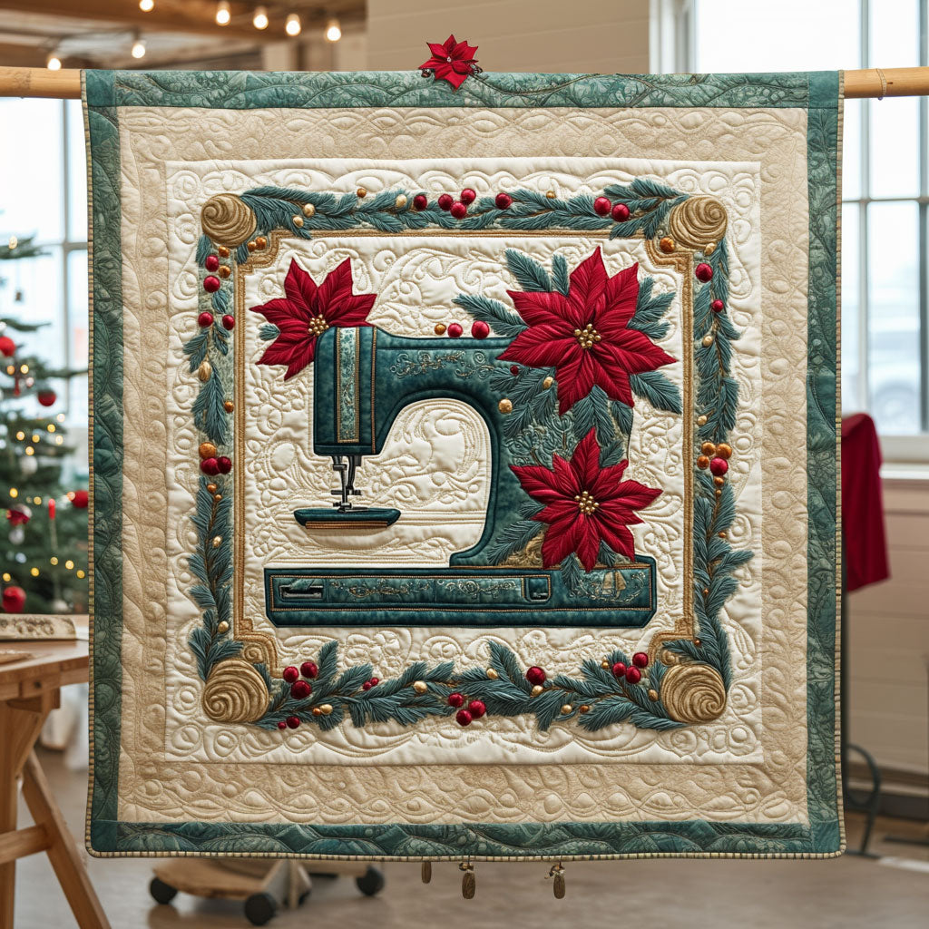 Winter Magic Sewing Machine Quilted Blanket Throw Blankets Christmas Presents For Daughter