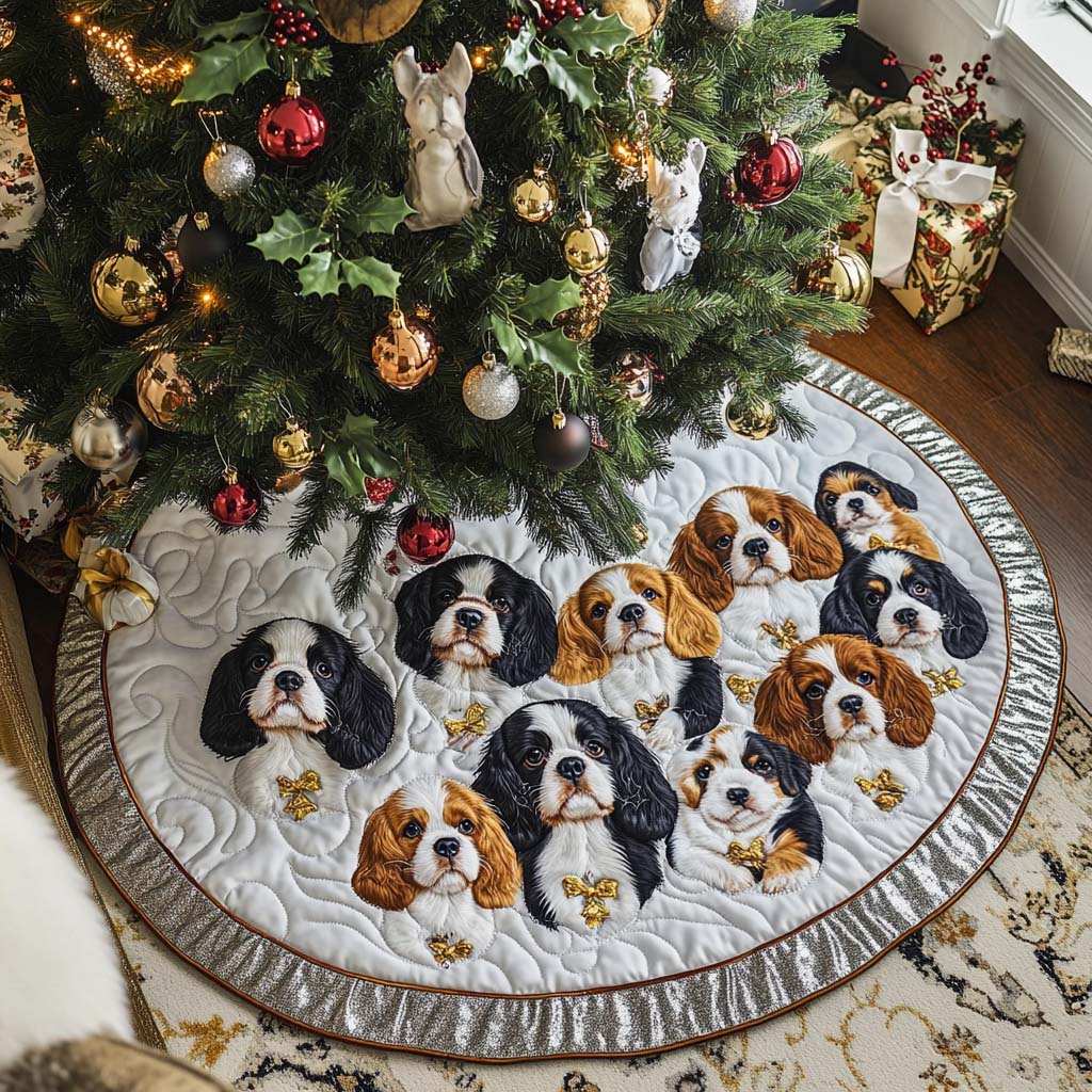 Winter Majesty Quilted Christmas Tree Skirt Beautiful Tree Skirt to Complete Your Christmas Look