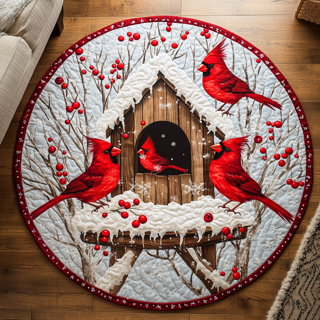 Winter Quilted Round Mat Entryway Rug Ideas Great Gifts For Deer Hunters
