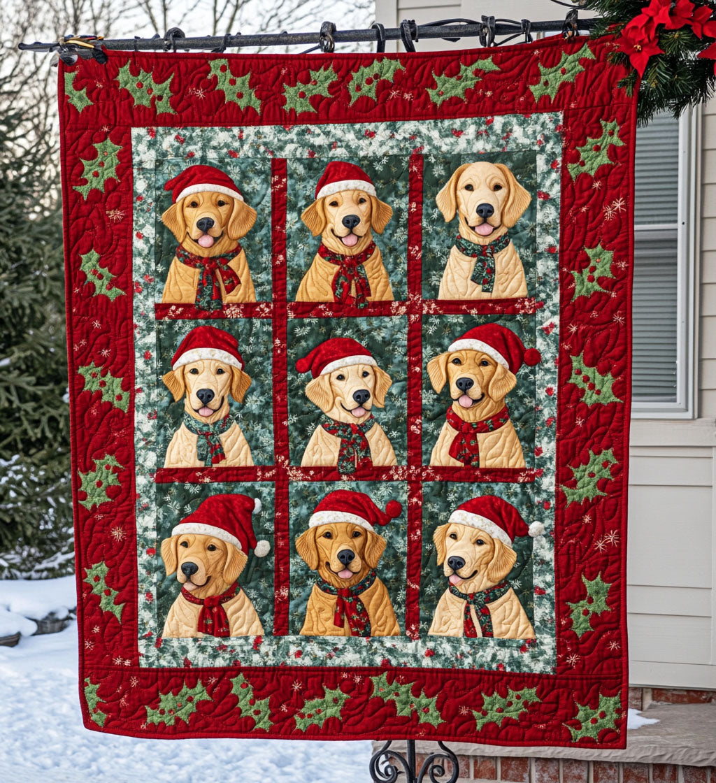 Winter Snow Paws Quilted Blanket Dog Gift Ideas For Dog Owners