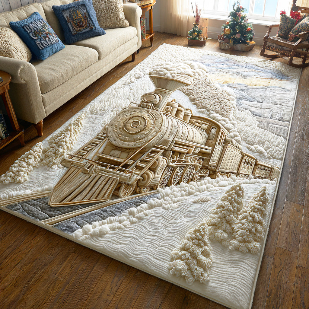 Winter Steam Ride Area Rug Entryway Christmas Decor Ideas Cute Moose Gifts