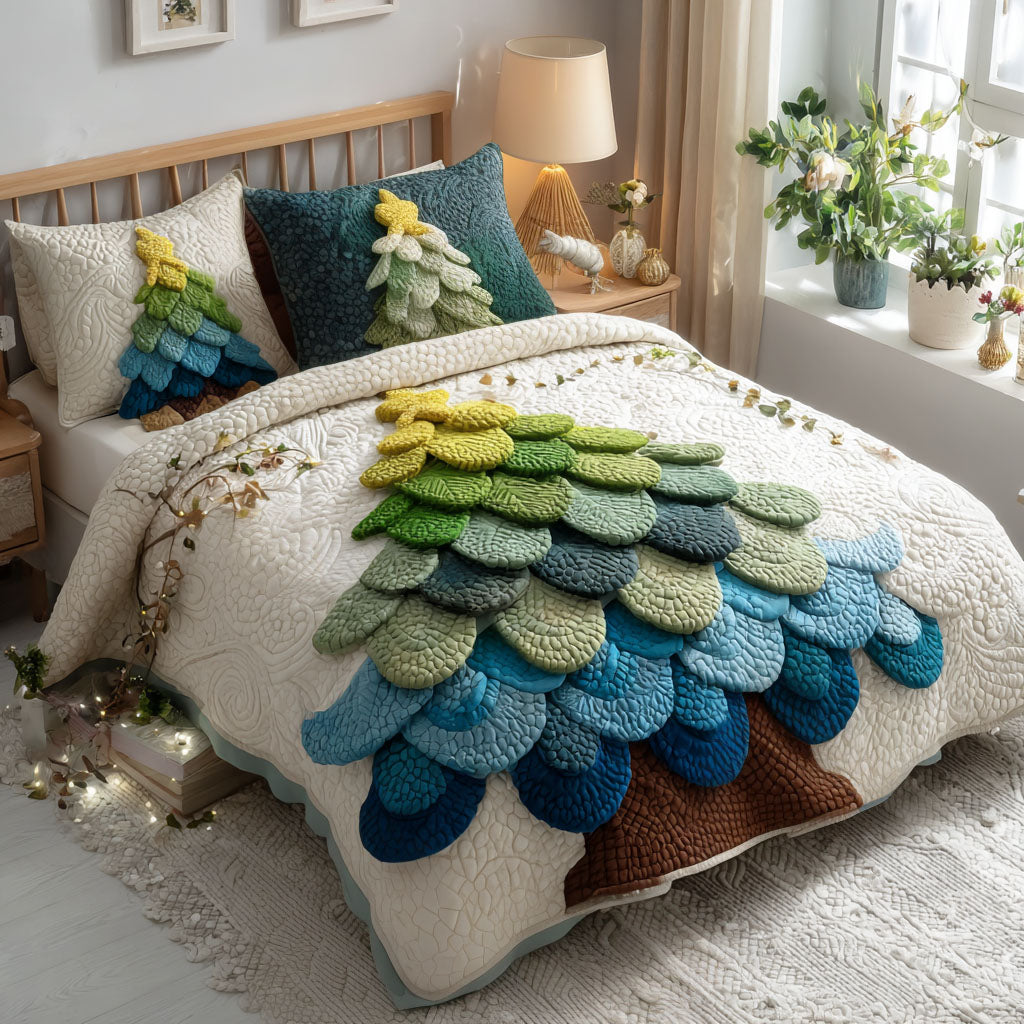 Winter Tide Bliss Quilted Bedding Set Holiday Duvet Covers Christmas Gifts For My Wife