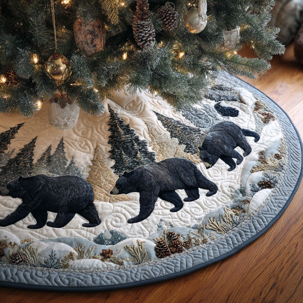 Winter Trail Quilted Tree Skirt Xmas Decorations Christmas Gifts For Wildlife Lovers
