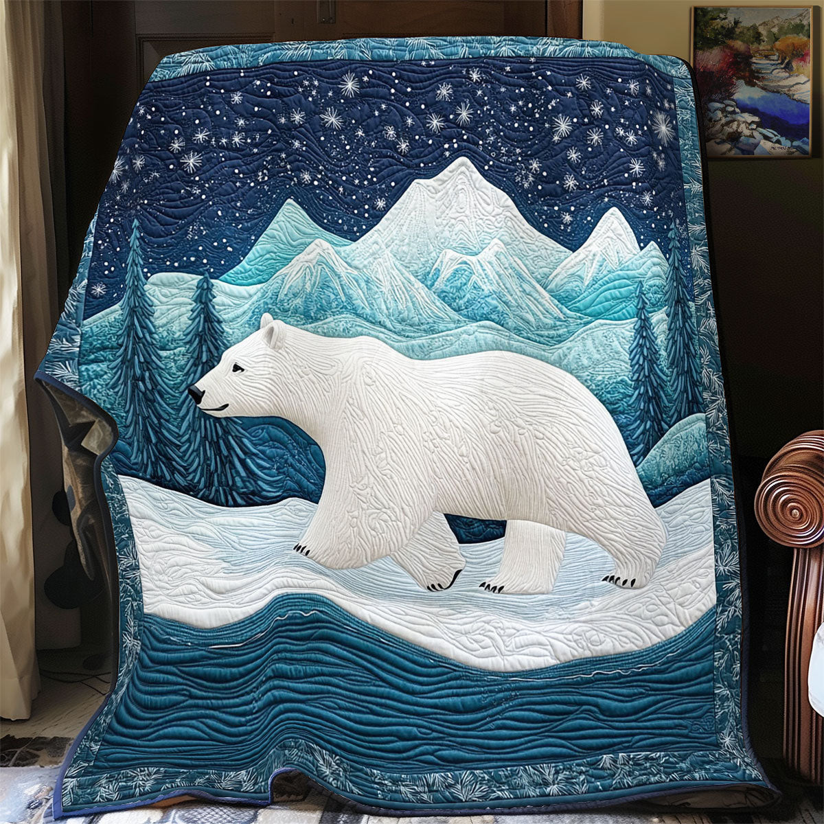 Winter Wanderer Quilt Blanket Perfect Gift For Friends and Family on Christmas Day