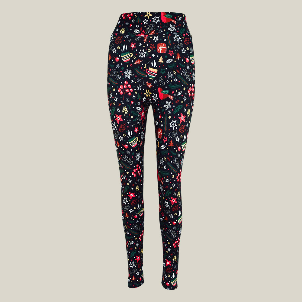 Winter Warmer Leggings Ladies Gym Leggings Xmas Pattern Great Gifts For Yogis