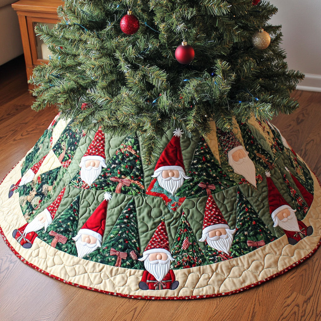 Winter Whimsy Quilted Christmas Tree Skirt Warm and Cozy Quilted Tree Skirt for Winter Festivities