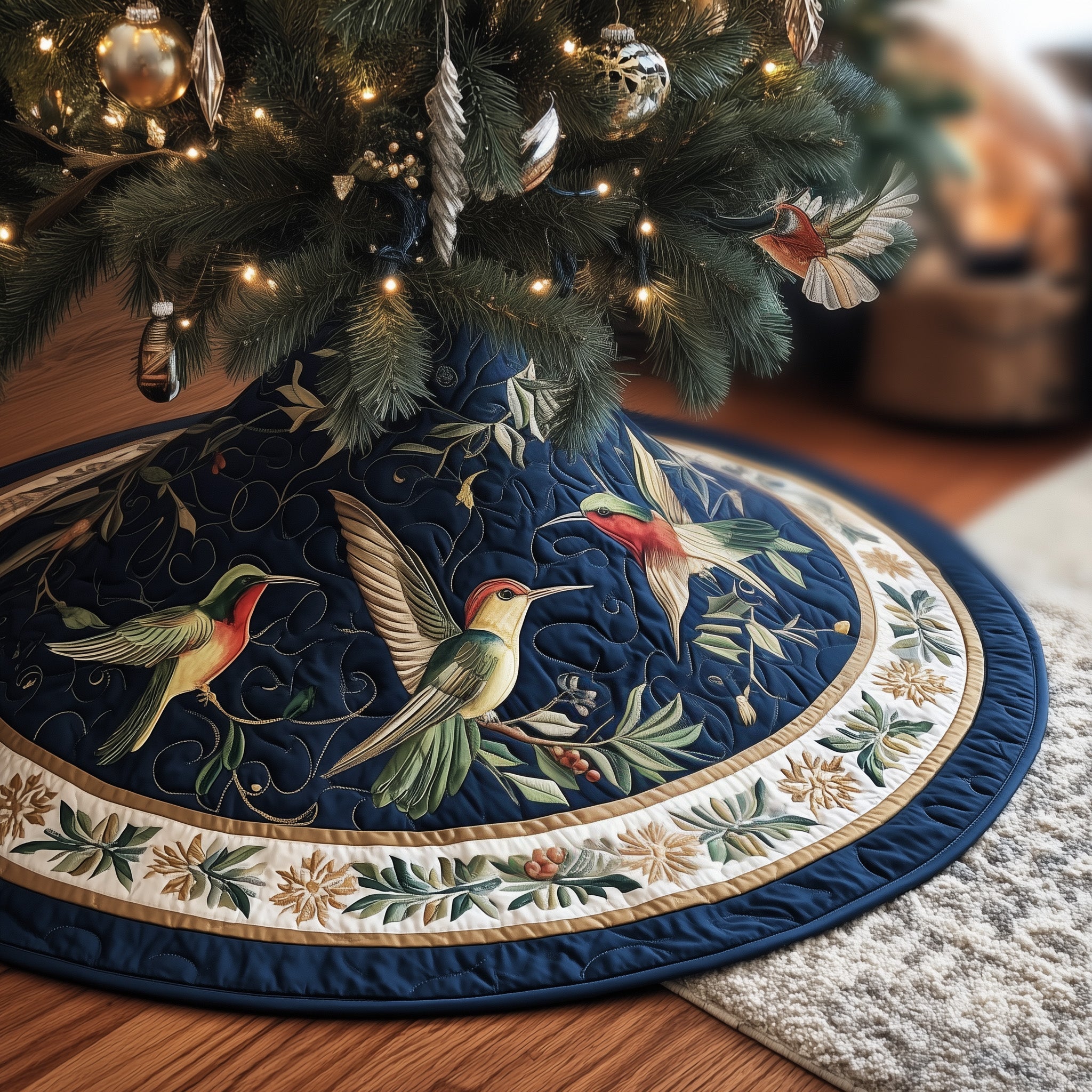 Winter Wings Quilted Tree Skirt Best Gift Merch For Him