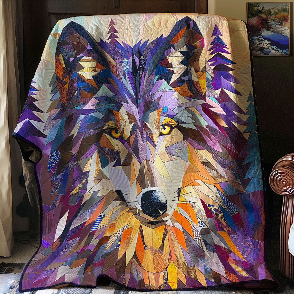 Winter Wolf Wild Animal Quilt Blanket Throws And Blankets Special Birthday Gifts For Dad