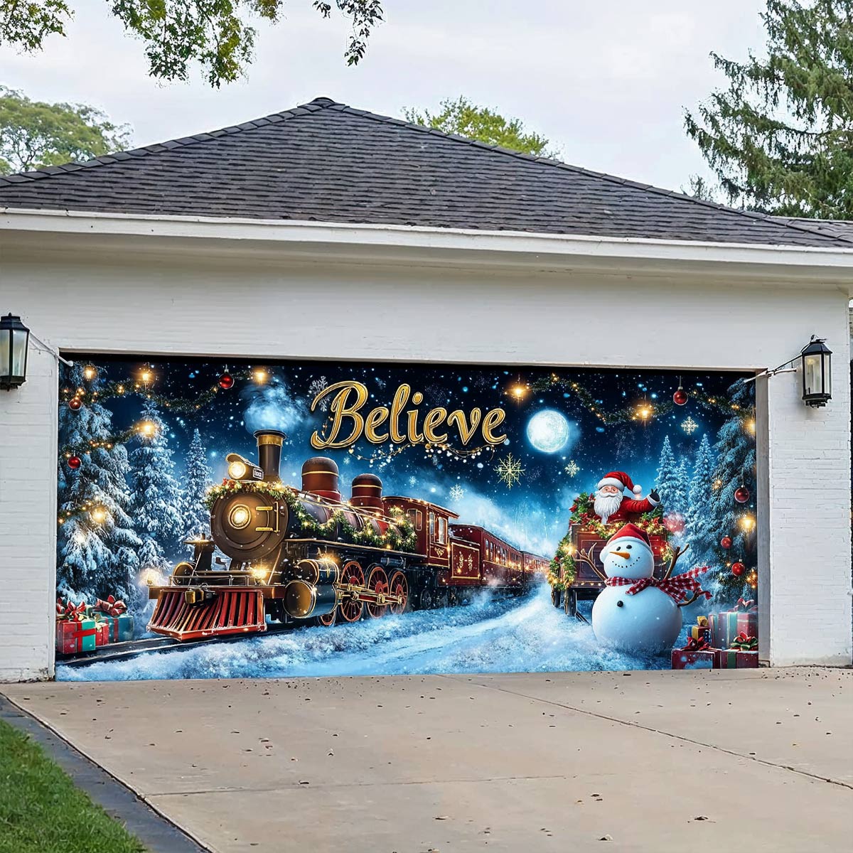 Winter Wonderland Christmas Garage Door Banner Outdoor Xmas Decorations Best Christmas Gifts