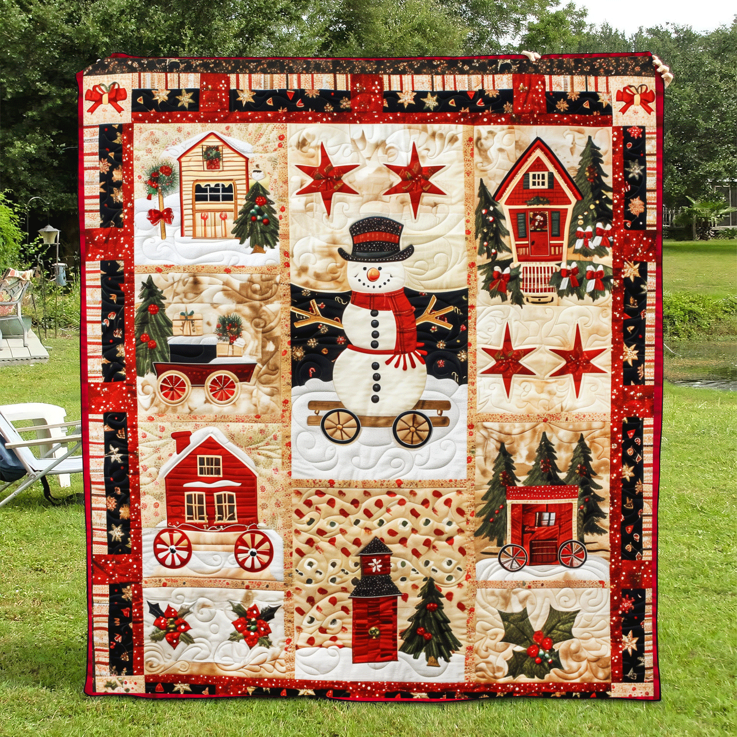 Winter Wonderland Christmas Quilted Blanket Secret Santa Gift Ideas