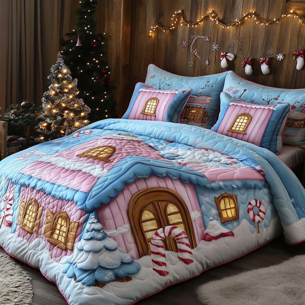 Winter Wonderland Quilted Bedding Set Best Holiday Duvet Covers Cool Gifts For Christmas Holiday