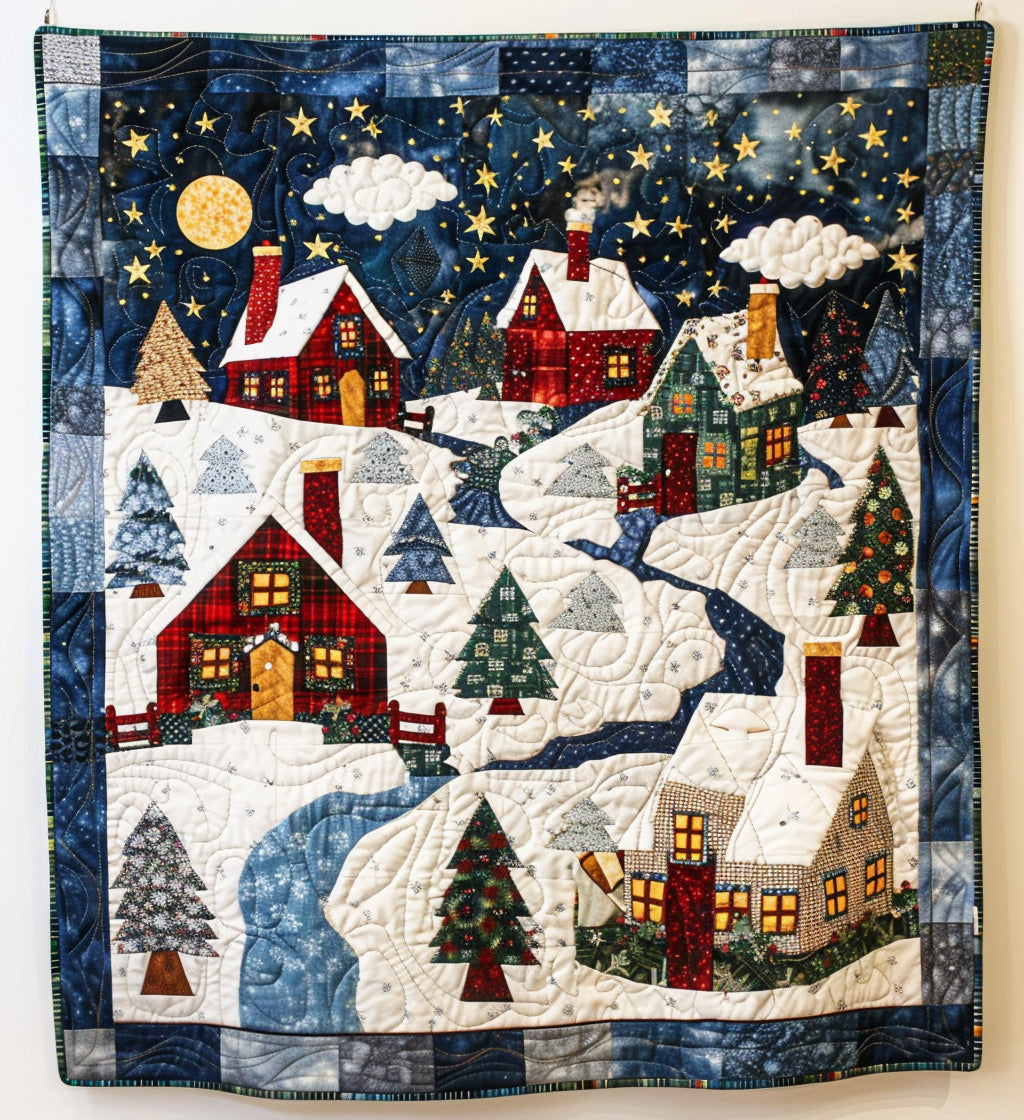 Winter Wonderland Quilted Blanket Christmas Throw Blankets Presents For Mom