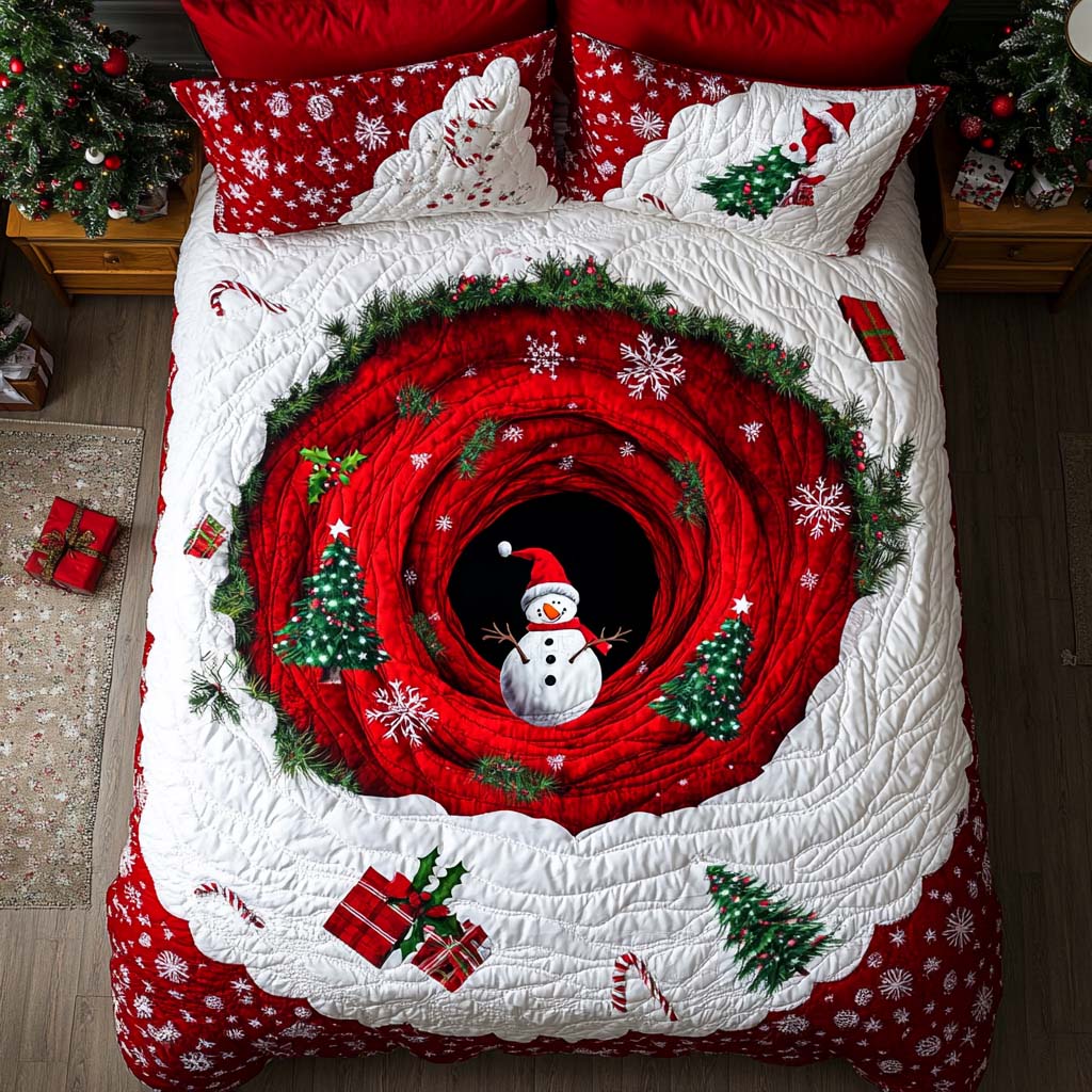 Winter Wonderland Warp Quilted Bedding Set Xmas Duvet Sets Christmas Gift Ideas For Dad