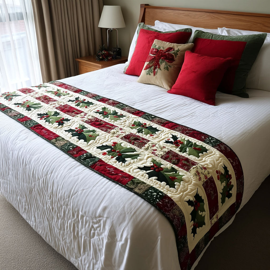 Winterberry Trail Quilted Bed Runner Christmas Decorations Christmas Presents