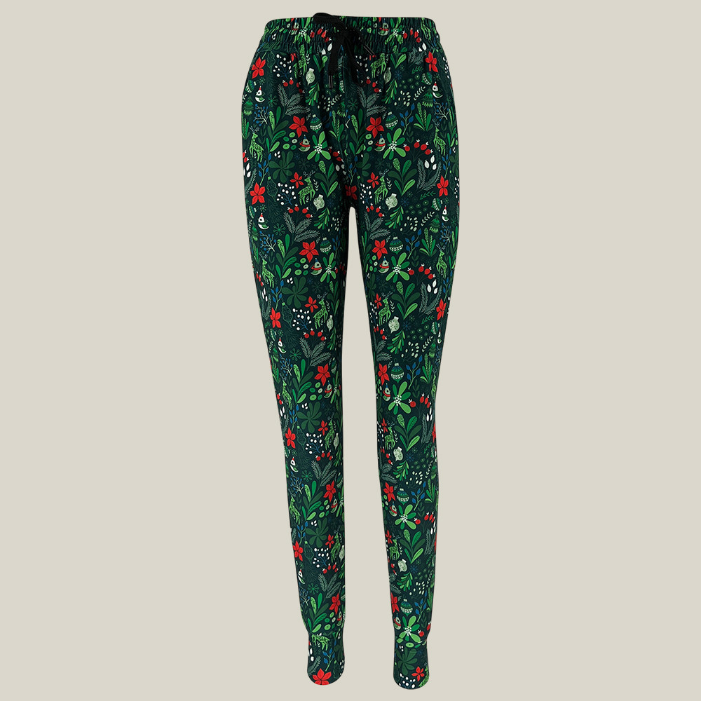 Winterberry Woods Leggings Ladies Gym Leggings Xmas Themed Gifts For Yoga Fans