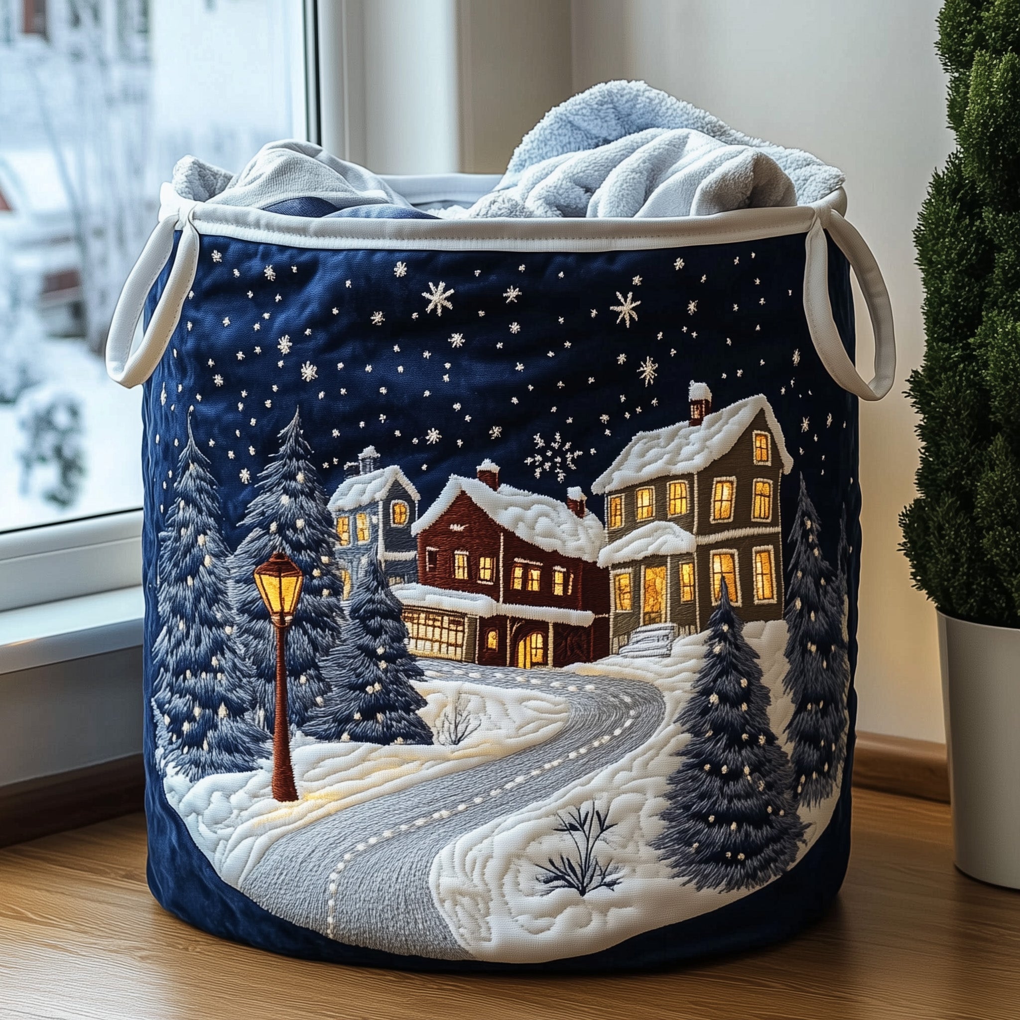 Winterland Quilted Laundry Basket Christmas Presents For Your Daughter
