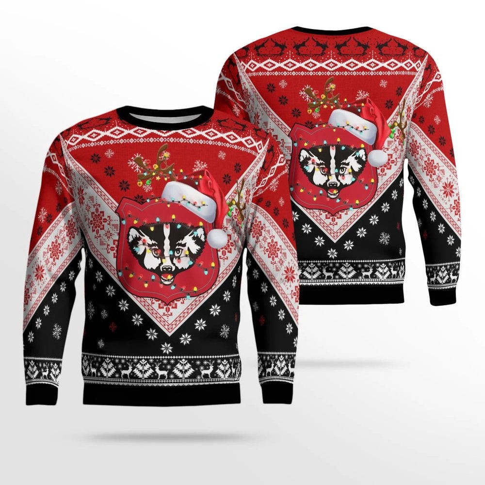 Wisconsin Army National Guard Christmas Ugly Sweater Gift For Christmas