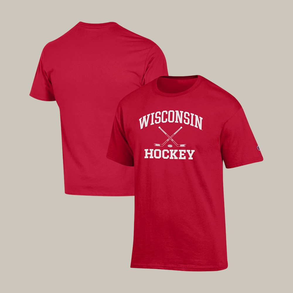 Wisconsin Badgers Champion Hockey T-Shirt NCAA Ice Hockey Champions Shirt Gift For Huge Fans