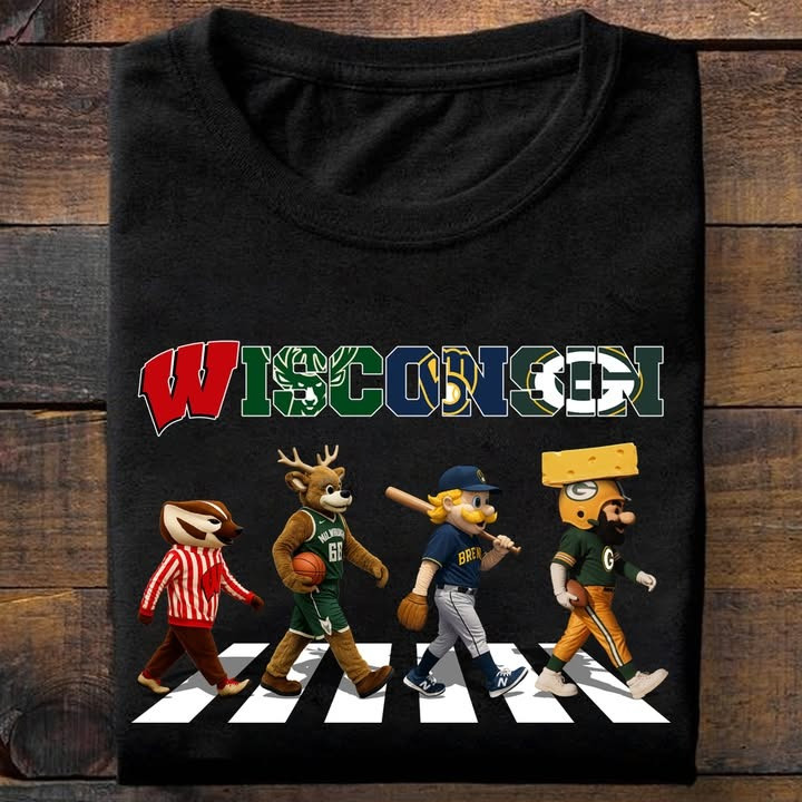 Wisconsin City Sport Teams Mascots T-Shirt Gifts For Sport Teams Lovers Fans For Him Her