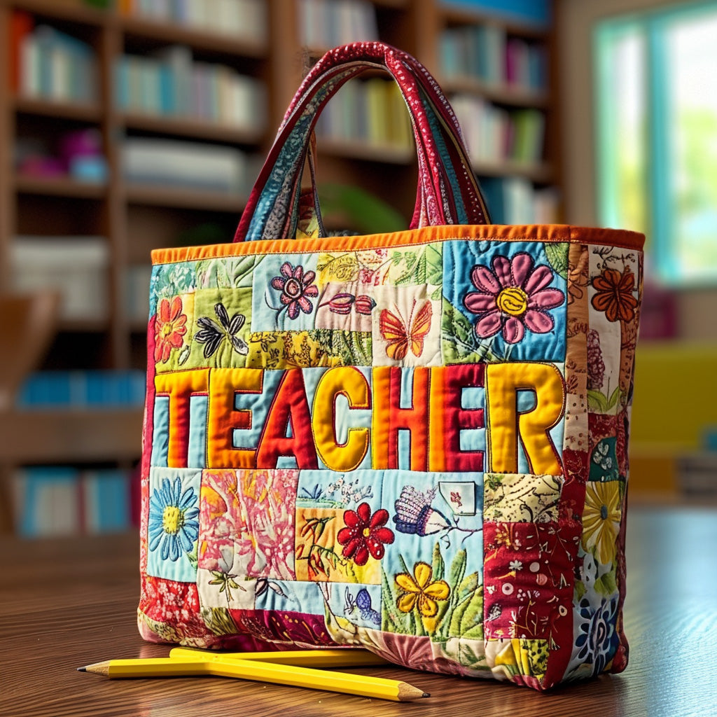 Wisdom Bloom Quilted Tote Bag Best Gifts For Ocean Lovers