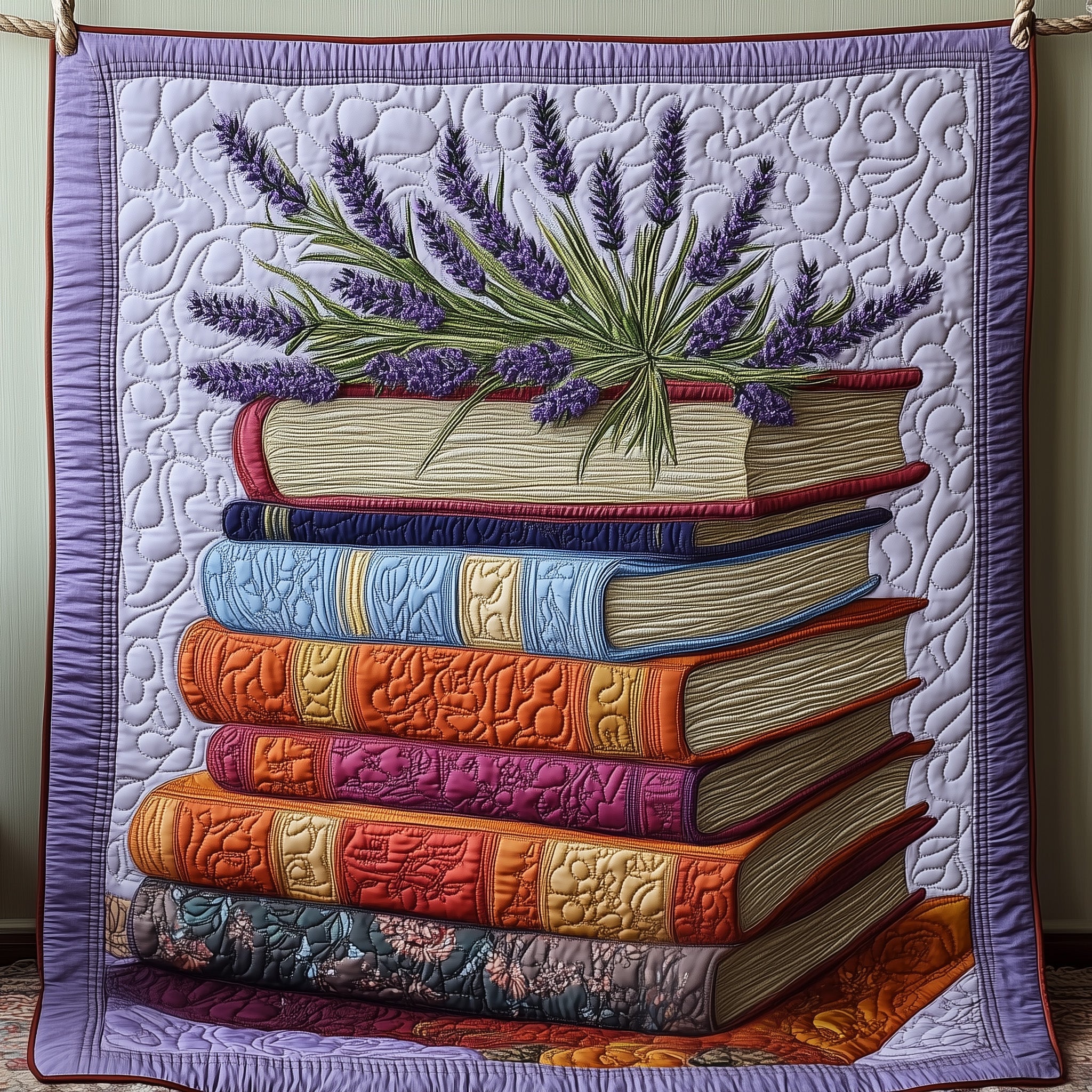 Wisdom in Purple Quilted Blanket Best Couch Throw BlanketBook Lovers Gifts For Sisters