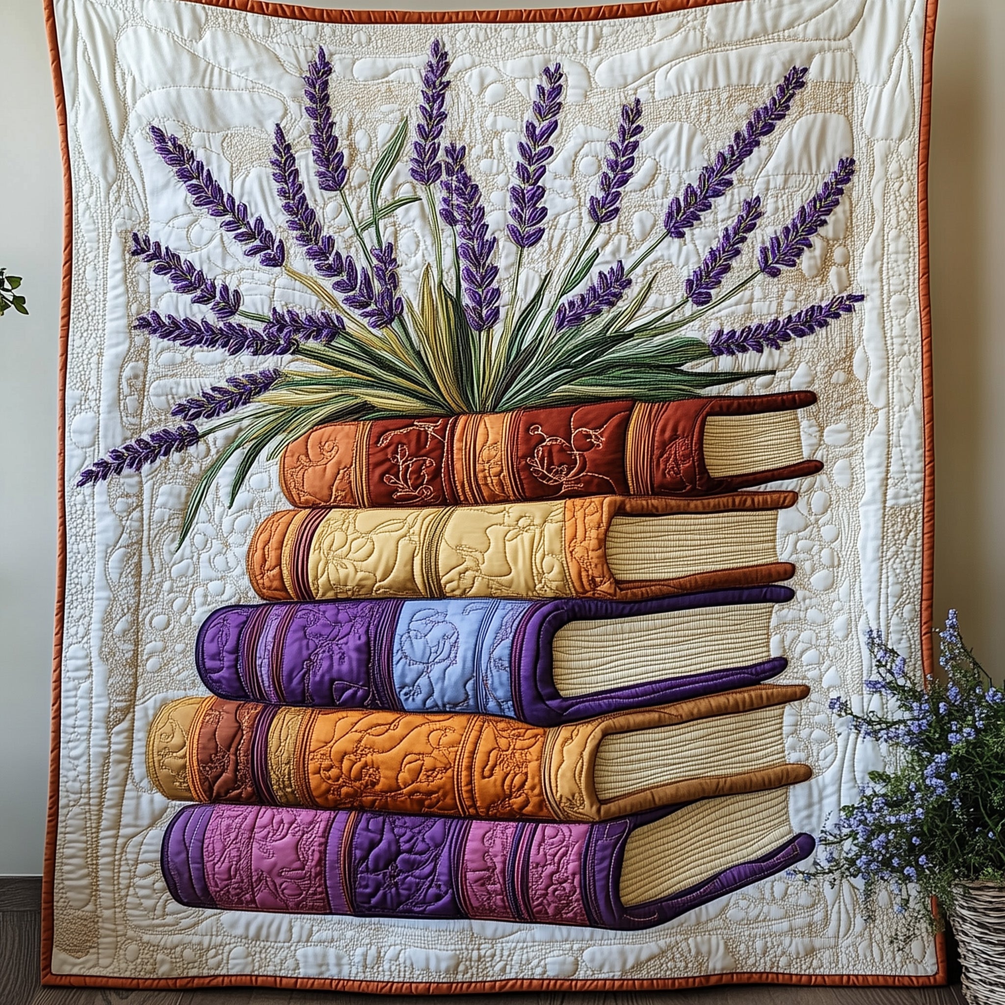 Wisdom in Purple Quilted Blanket Best Couch Throw BlanketGifts For People Who Like Books