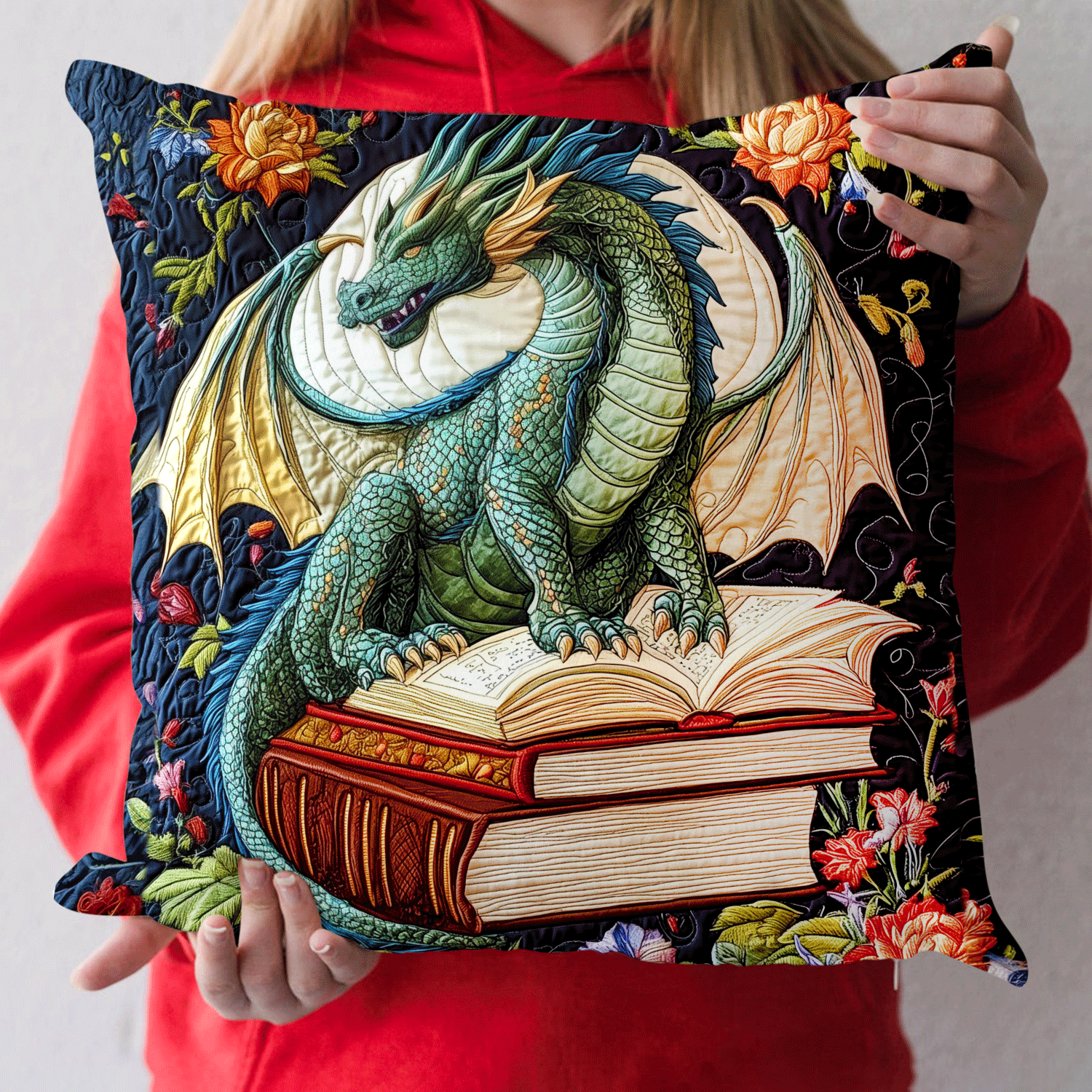 Wisdom Protector Quilted Pillow Case Quilted Christmas Pillow Cover