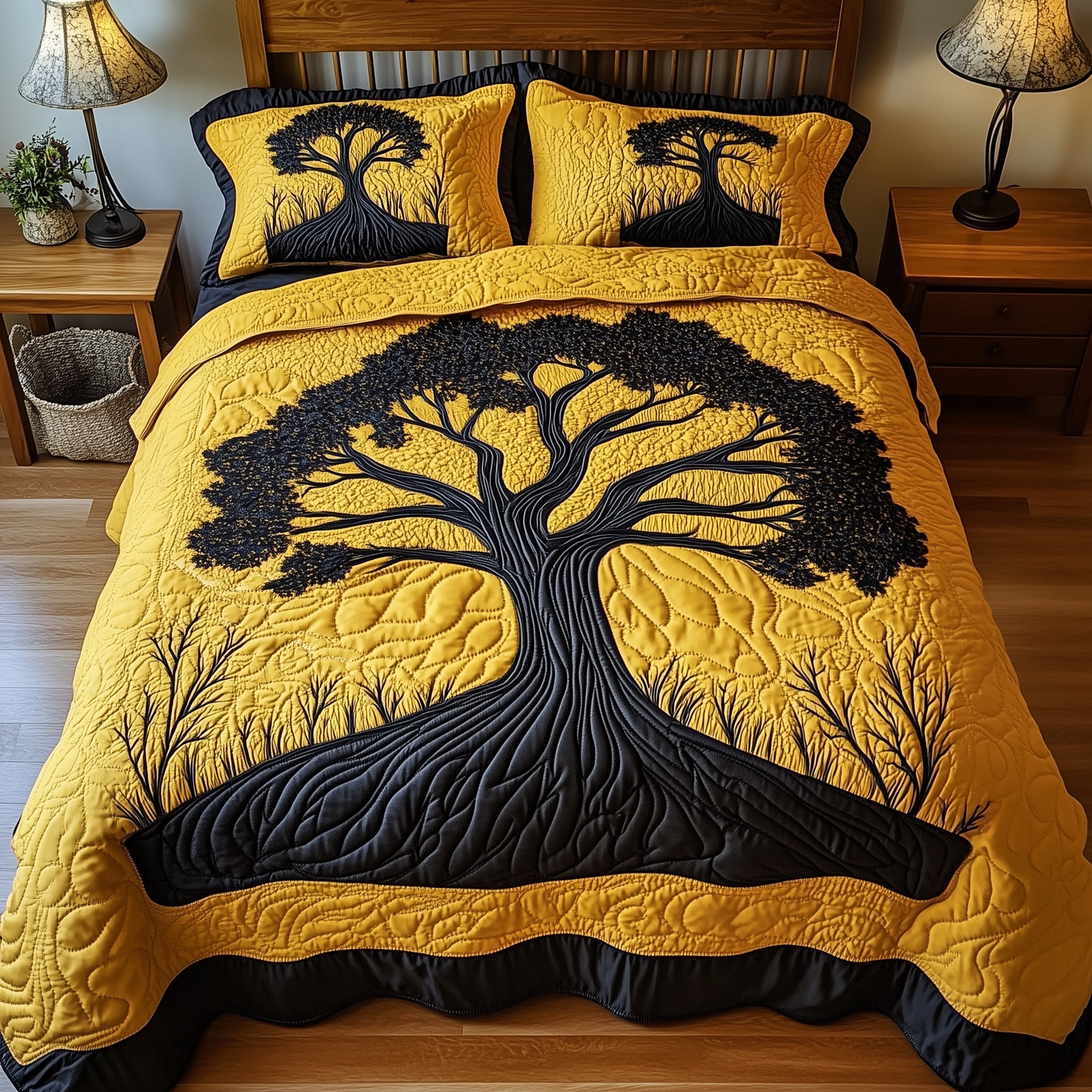 Wisdom Tree Quilted Bedding Set Cozy Bedroom