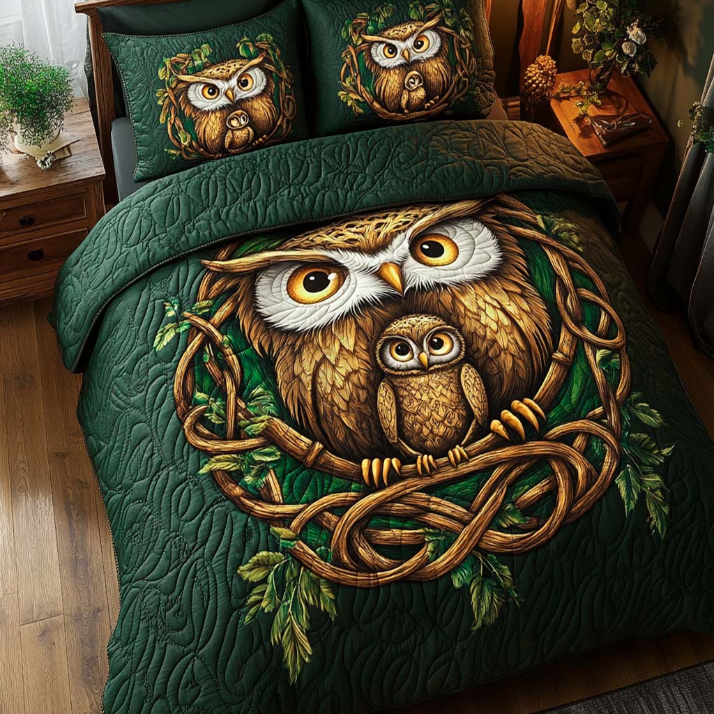 Wise Nest Harmony Quilted Bedding Set Luxury Bedding Set with Pillow Covers Included