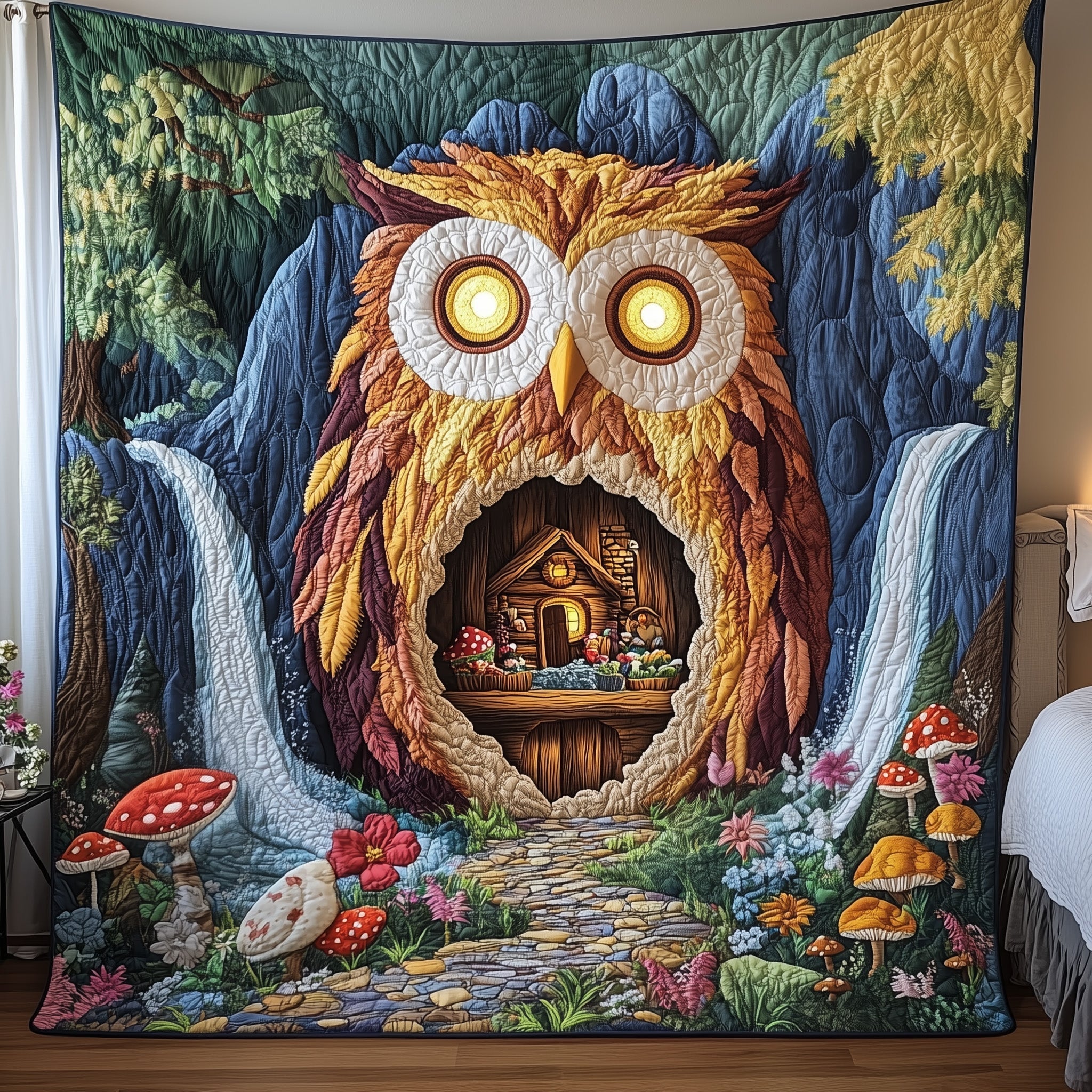Wise Nest Quilted Blanket Couch Throw BlanketCool Gifts For Owl Lovers