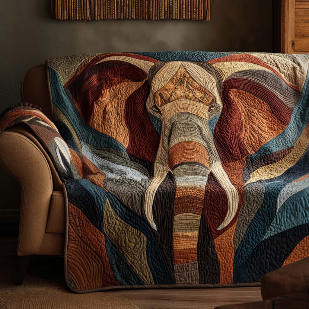 Wise Old Elephant Quilted Sofa Cover Living Room Decor Ideas Xmas Gift For Elephant Lovers