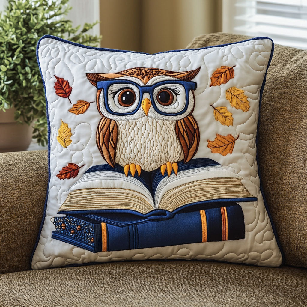 Wise Owl Quilt Pillow Case Hypoallergenic Pillow Cover for Sensitive Skin