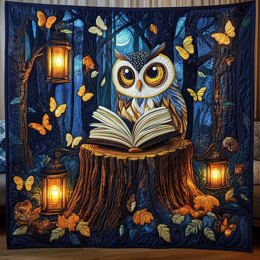 Wise Owl Quilt.webp Charming Quilt Blanket Gift for Festive Spirit