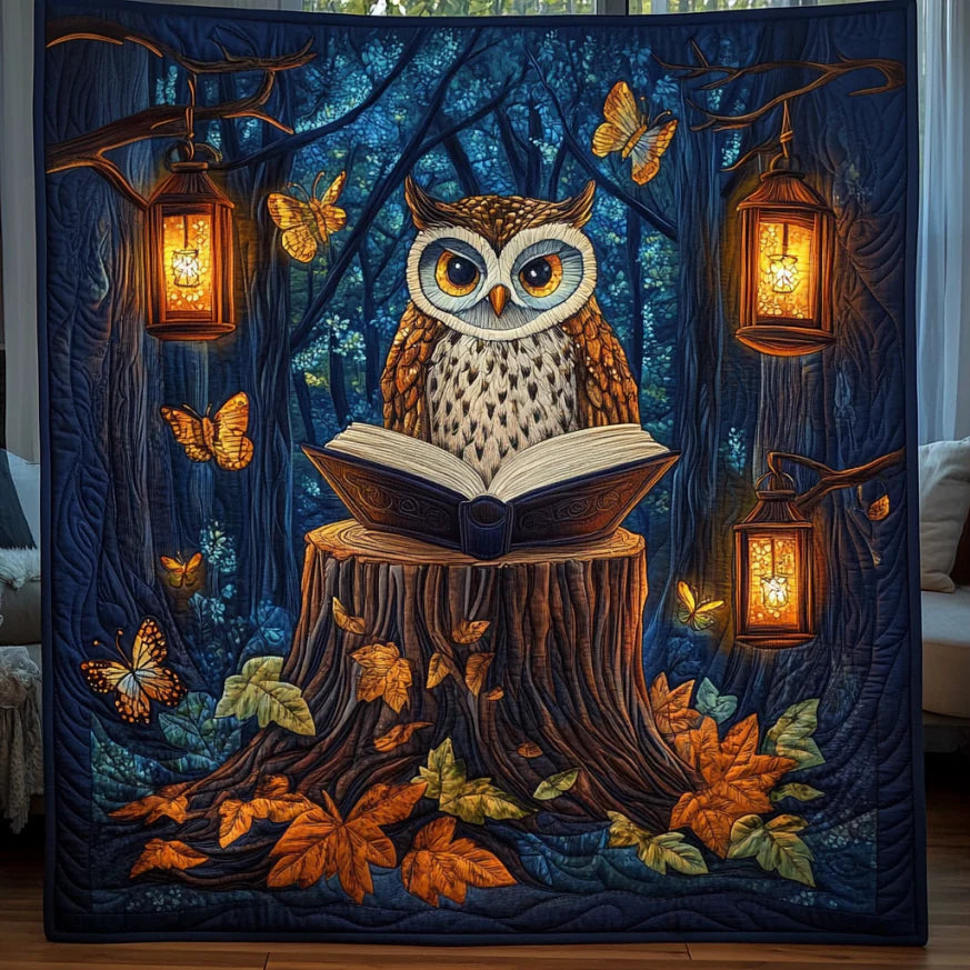 Wise Owl Quilt.webp Luxury Quilt Blanket Gift for Elegant Interiors