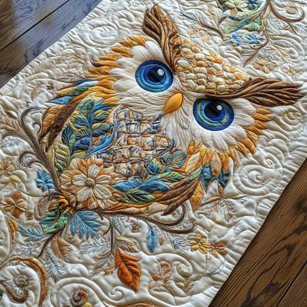 Wise Owl Quilted Table Runner Dining Room Table Decor Owl Items For Gifts