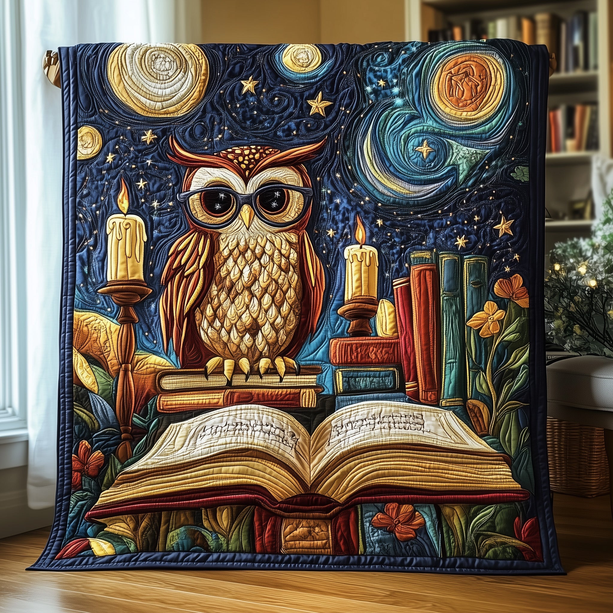 Wise Reader Quilted Blanket Couch Throw BlanketGreat Best Gifts For Owl Lovers