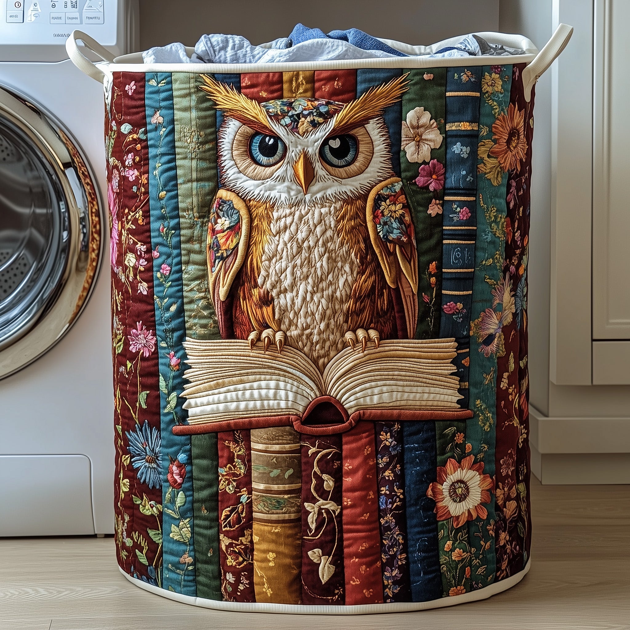 Wise Reader Quilted Laundry Basket Best Owl Gift Ideas