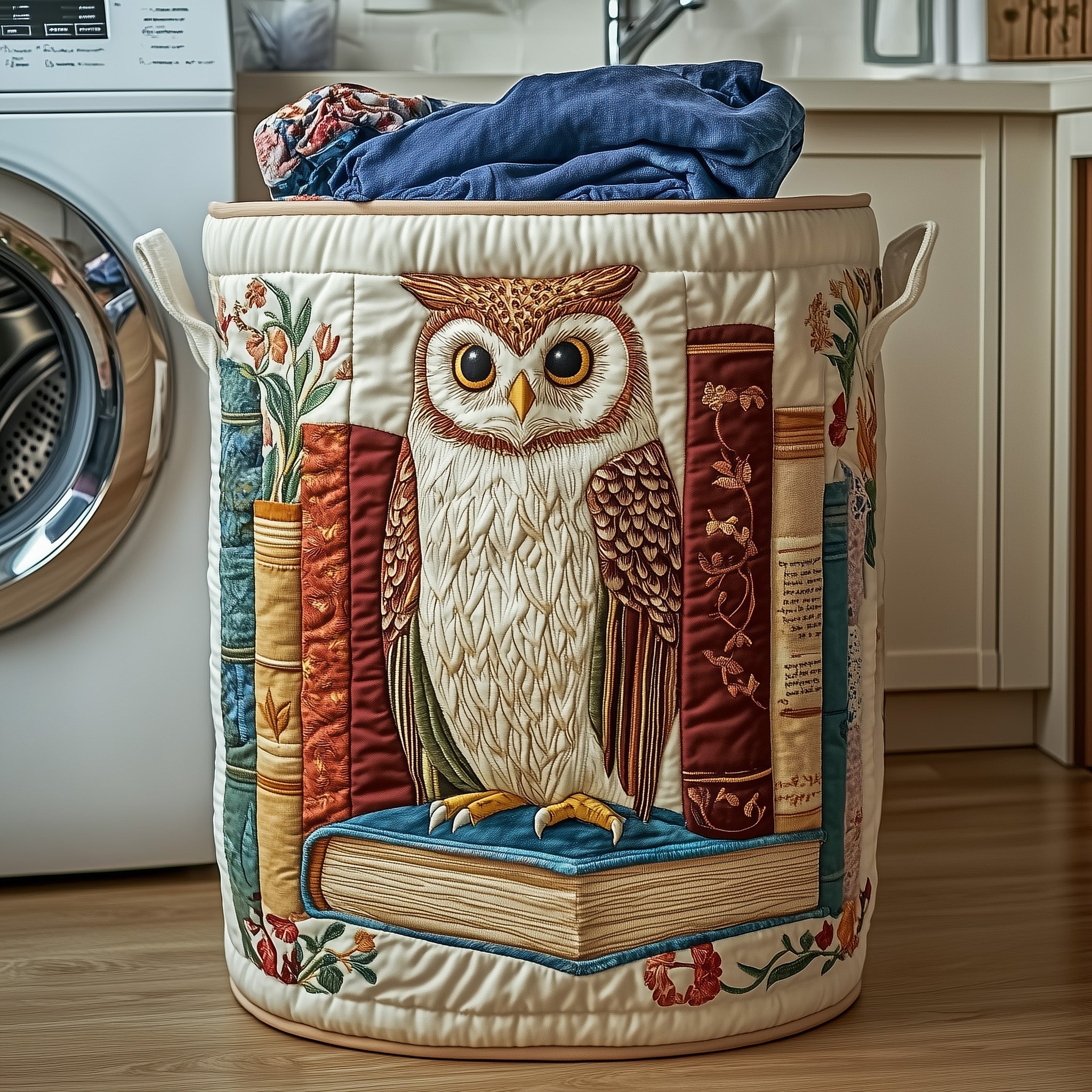 Wise Reader Quilted Laundry Basket Owl Gift Ideas For Men