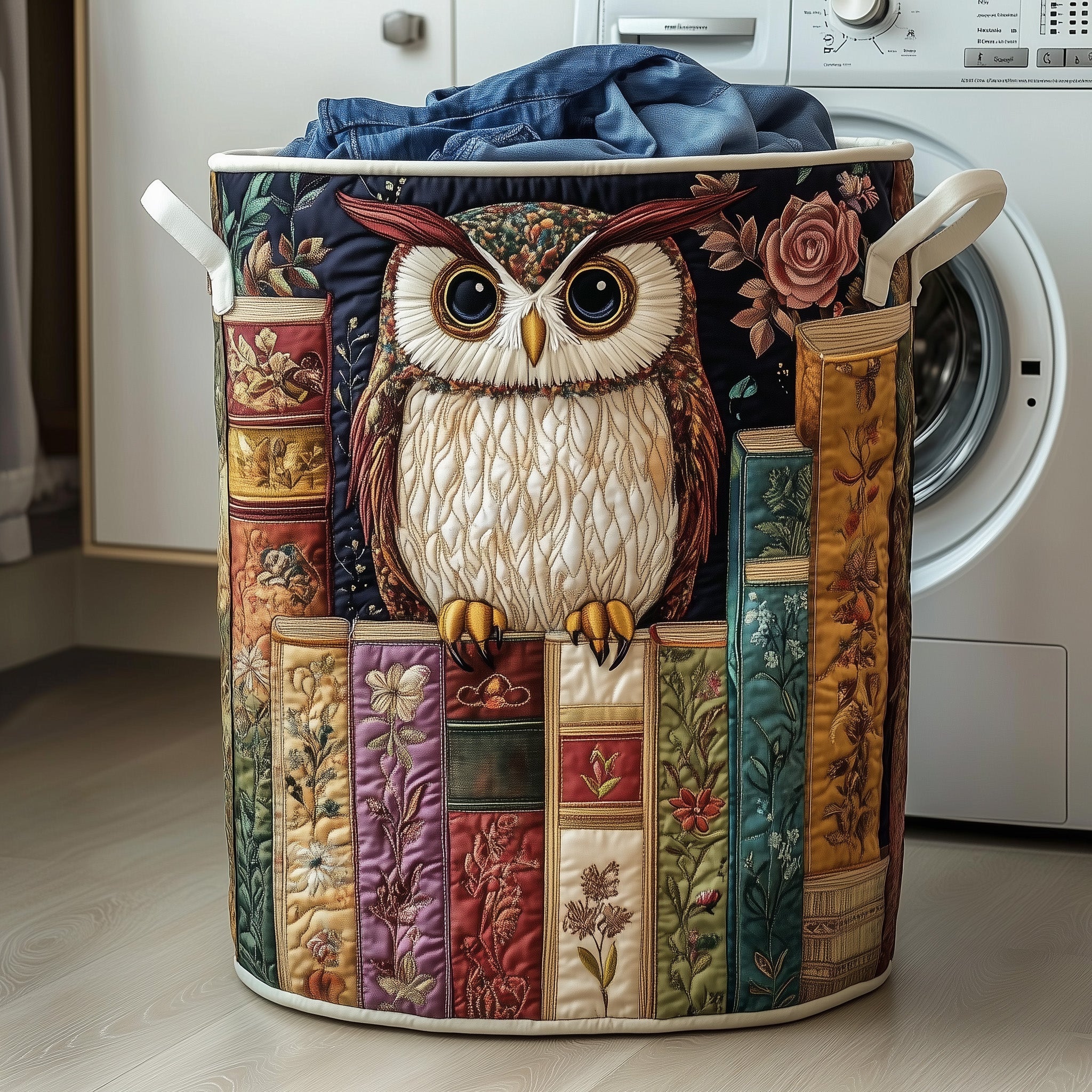 Wise Reader Quilted Laundry Basket Unique Gifts For Owl Lovers