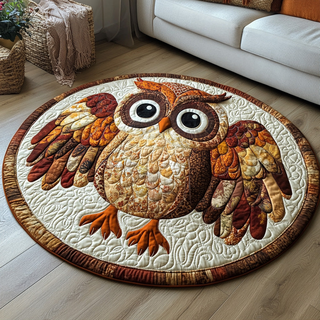 Wise Whisper Quilted Round Mat Foyer Christmas Decor Deer Hunters Gifts For Son